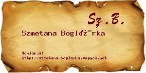 Szmetana Boglárka névjegykártya